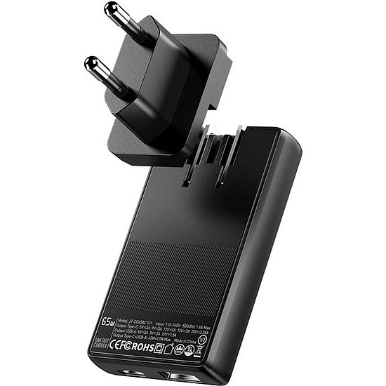 Essager ECT65W-QCB01-Z GaN 65W A+C töltő (fekete)