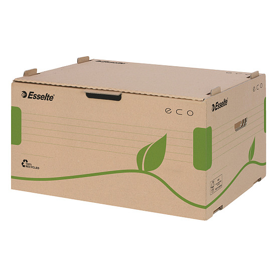 Esselte Eco konténer előre nyíló tetővel újrahasznosított karton barna 623919
