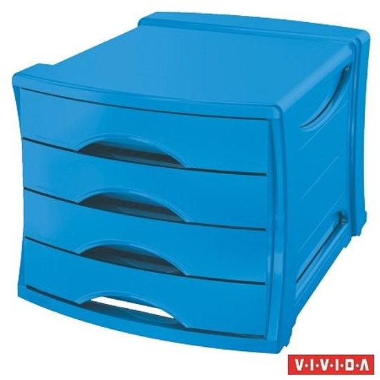 Esselte Europost 4 fiókos műanyag irattároló Vivida kék 623961