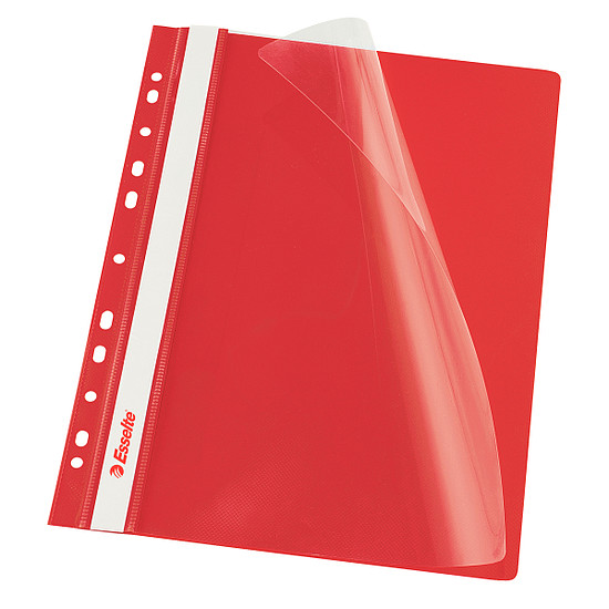 Esselte lefűzhető PVC gyorsfűző A4 piros 10 db / csomag 13585