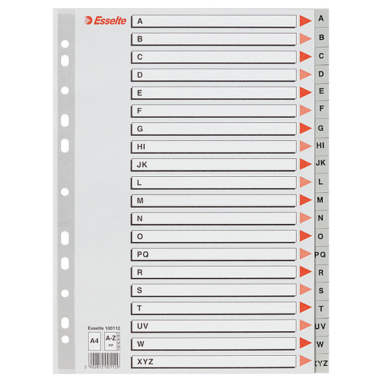 Esselte regiszter A4 műanyag A-Z-ig 100112