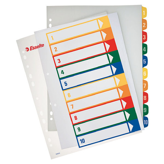 Esselte regiszter A4 nyomtatható műanyag Maxi 1-10-ig 100213