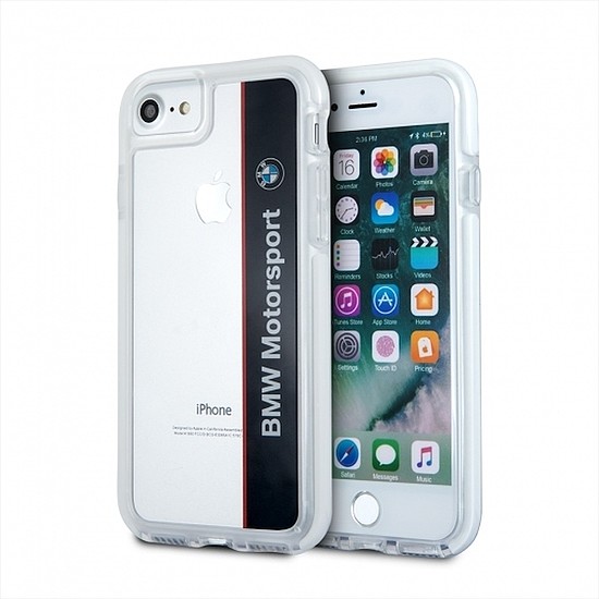 Etui keménytok BMW BMHCP7SPVNA iPhone 7 /8/SE 2020 / SE 2022 átlátszó sötétkék SHOCKPROOF