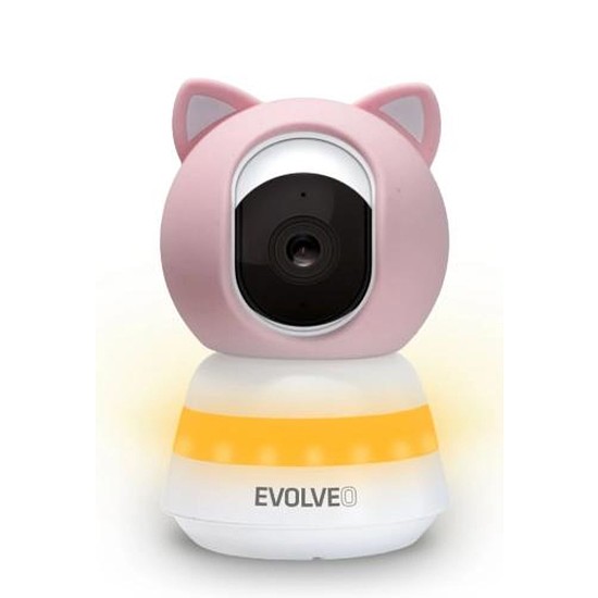 EVOLVEO Baby Monitor LUX- Intelligens 360 -os videós bébiőr pink színű
