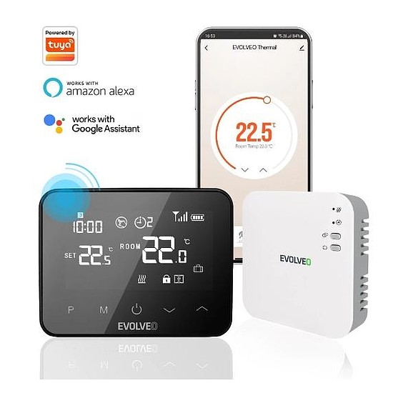 EVOLVEO Thermal, intelligens, vezeték nélküli, programozható termosztát
