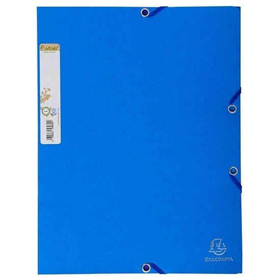 Exacompta Forever A4 karton gumis mappa 80mm gerinc kék