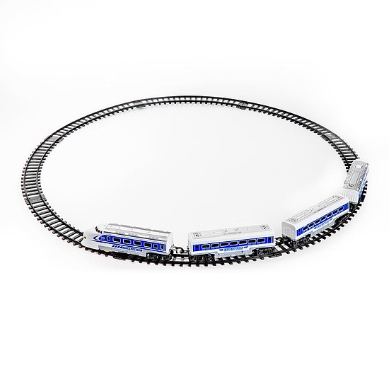 Express kisvasút - vasútállomással - elemes - 5 féle pálya (DA00353)