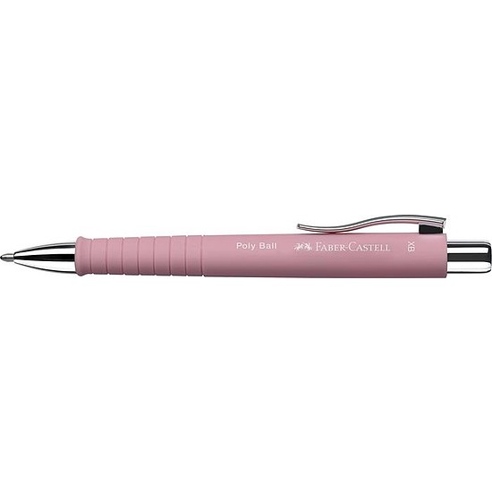 Faber Castell golyóstoll 0,7 mm nyomógombos Poly Ball rózsaszín