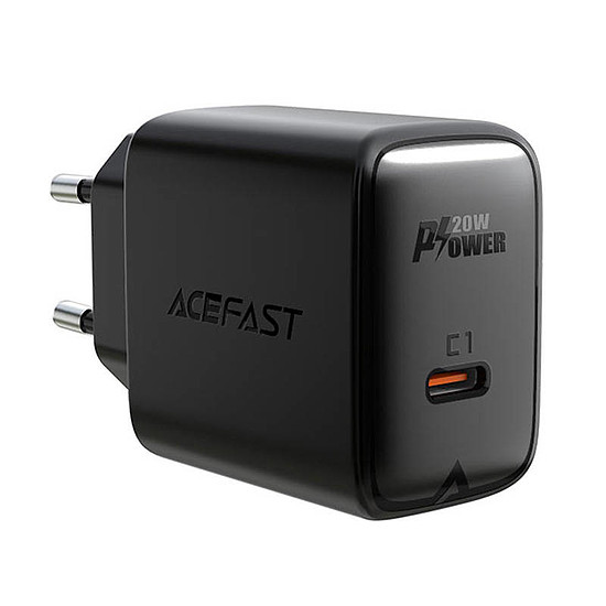 Fali töltő Acefast A1 PD20W, 1x USB-C, fekete (A1-black)