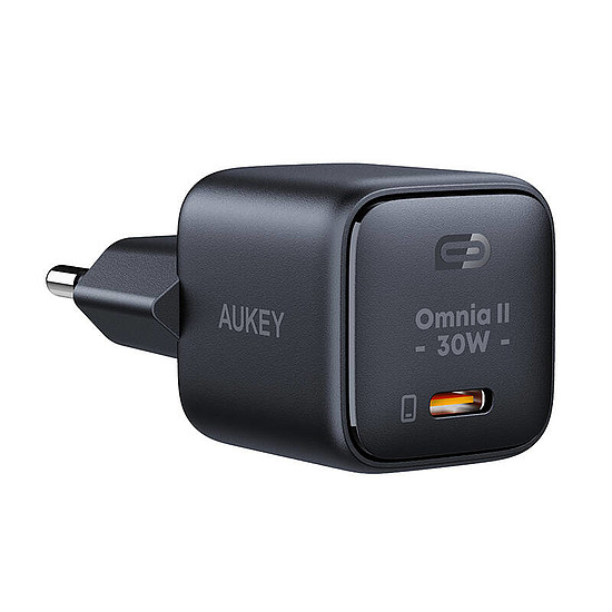 Fali töltő Aukey PA-B1L, USB-C, 30W fekete