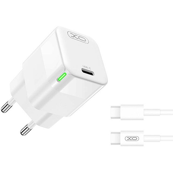 Fali töltő XO CE06, 30W, USB-C, kábellel UBS-C (CE06 C)