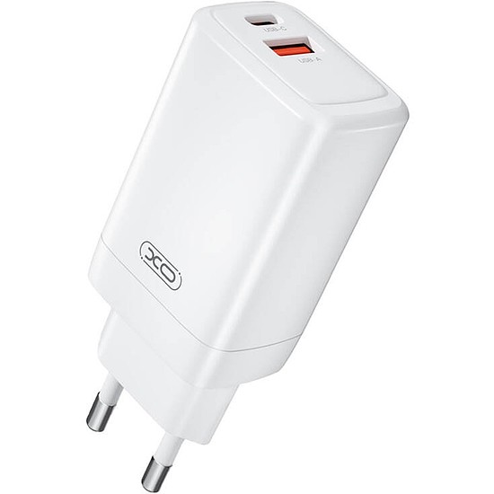 Fali töltő XO CE17, 65 W, 1x USB-C, 1x USB-A