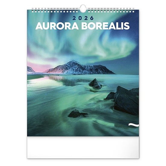 Falinaptár 2026 REALSYSTEM 300x340mm álló Aurora Borealis