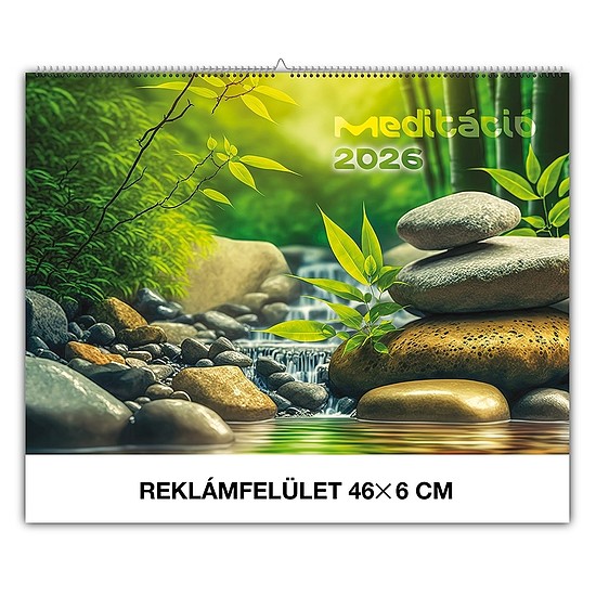 Falinaptár 2026 REALSYSTEM 460x320mm fekvő Meditáció
