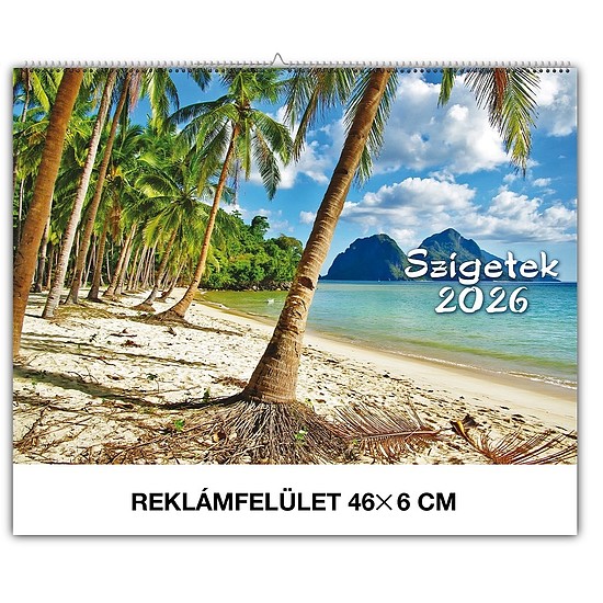 Falinaptár 2026 REALSYSTEM 460x320mm fekvő Szigetek
