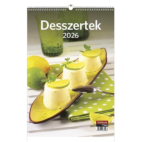 Falinaptár 2026 TOPTIMER T094 220x330mm álló Desszertek