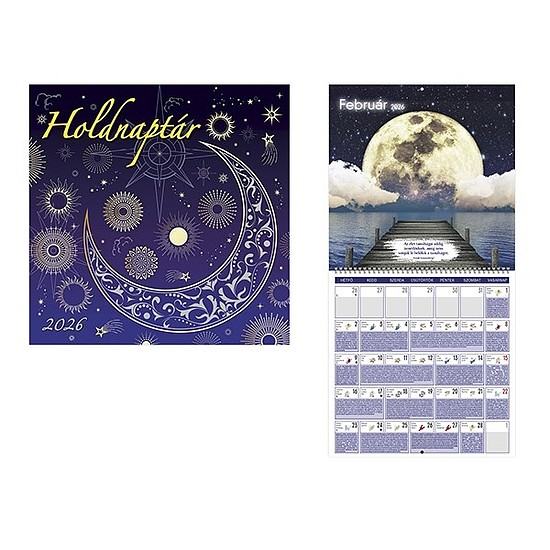 Falinaptár 2026 TOPTIMER T097 300x300mm álló Holdnaptár