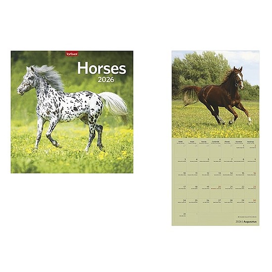 Falinaptár 2026 TOPTIMER T098 290x580mm álló Horses