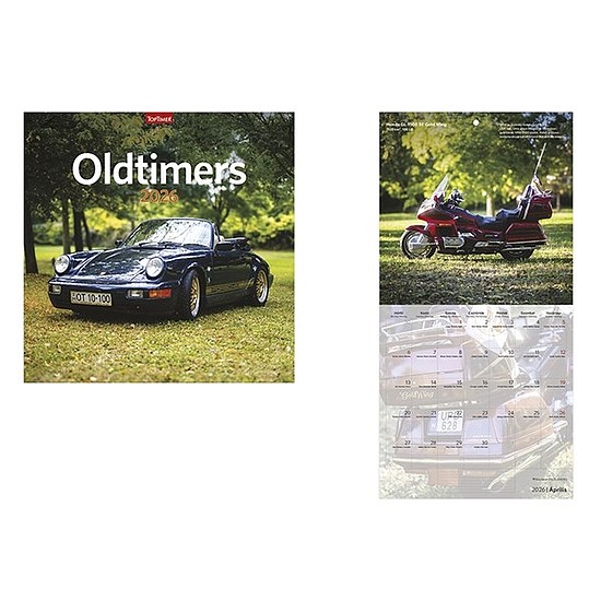 Falinaptár 2026 TOPTIMER T098 290x580mm álló Oldtimers