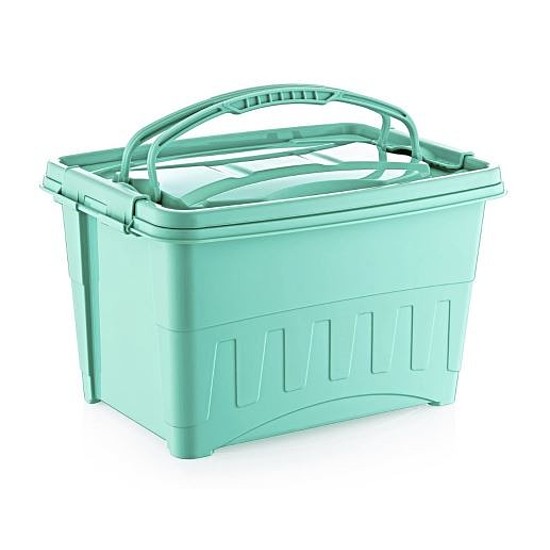 Fedeles műanyag doboz tetővel és füllel 15 liter 380x270x210 mm E-353