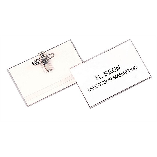 Fellowes névkitűző tűs 40x60 mm 100 db / csomag 53040