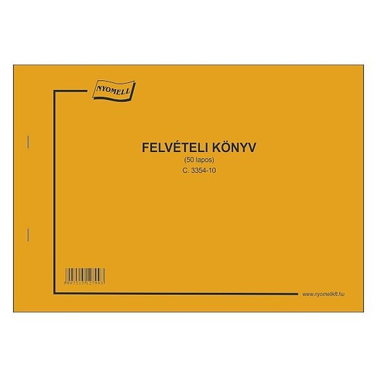 Felvételi könyv A4 50 lapos fekvő C.3354-10