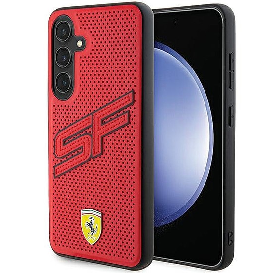 Ferrari Big SF Perforált tok Samsung Galaxy S24-hez - piros