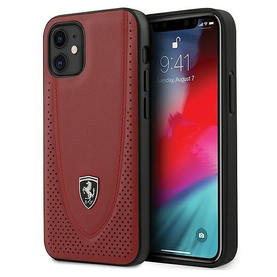 Ferrari FEOGOHCP12SRE iPhone 12 mini 5.4" piros/piros keménytok Off Track Perforált