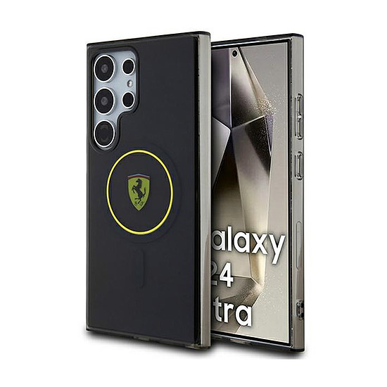 Ferrari IML Smoked Inner Circle Line MagSafe - Samsung Galaxy S24 Ultra tok fekete (FEHMS24LU3SMY)