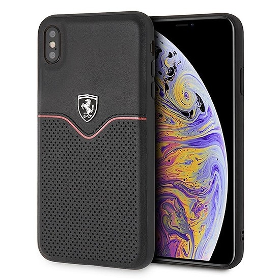 Ferrari kemény tok FEOVEHCI65BK iPhone Xs Max fekete/fekete Off Track Victory