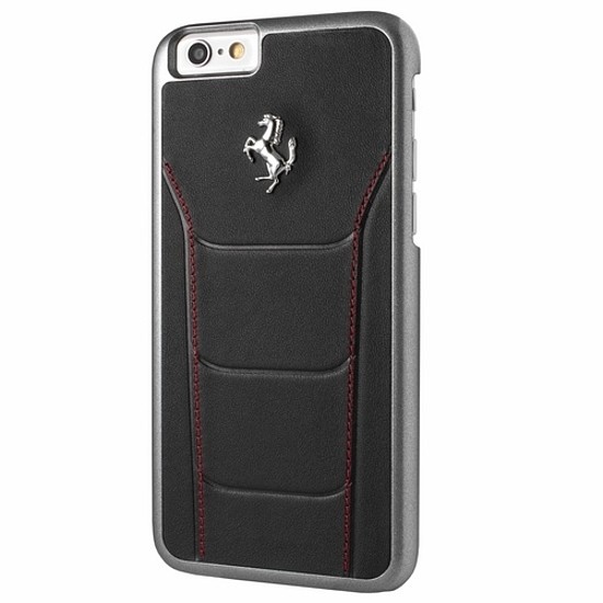 Ferrari kemény tok FESEHCP6BKR iPhone 6/6S 488 fekete/piros varrással