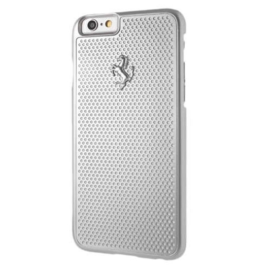 Ferrari perforált alumínium tok iPhone 6 / 6S-hez - ezüst