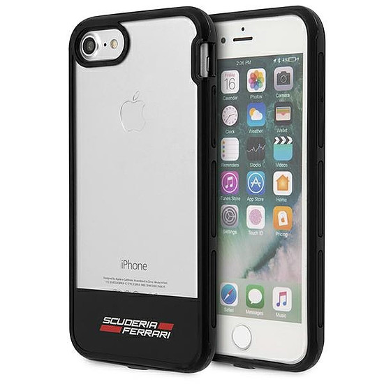 Ferrari Racing Shield tok iPhone 7 / 8 / SE 2020 / SE 2022-höz - félig átlátszó