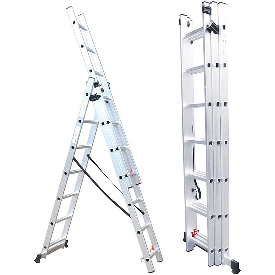 FIELDMANN FZZ 4307 Háromrészes létra 3x7