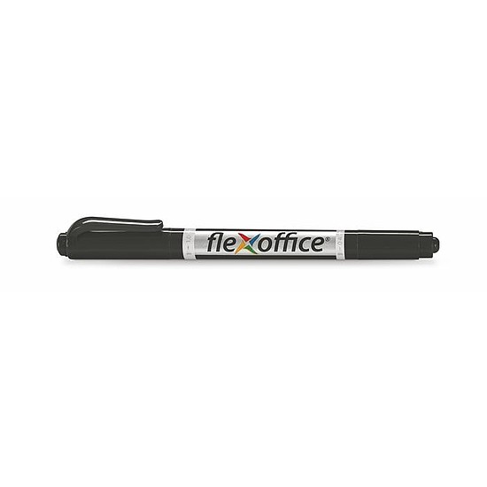 Flexoffice alkoholos rostirón fekete kétvégű 0,4/1,0 mm PM01