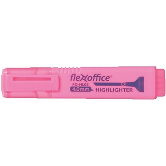 Flexoffice szövegkiemelő rózsaszín, lapos test 1-4mm