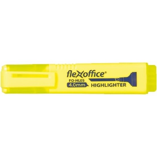 Flexoffice szövegkiemelő sárga, lapos test 1-4mm