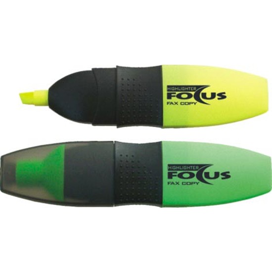 Focus szövegkiemelő sárga, csúszásgátló fogófelület, fénymásolható, faxolható 1-4mm