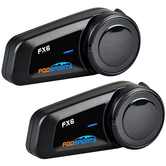 Fodsports FX6 motorkerékpár intercom két darabos csomag fekete (FX6 2 pack)