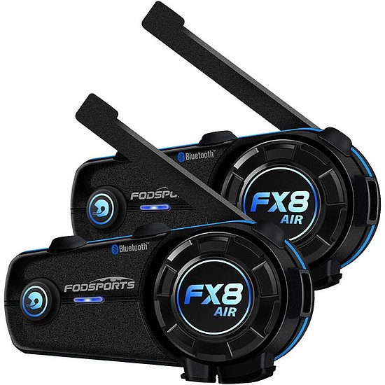 Fodsports FX8 Air motorkerékpár intercom két darabos csomag fekete (FX8 Air 2 pack)