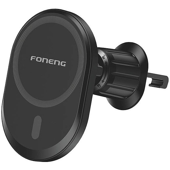Foneng CP105 autós hűtőrács tartó 15 W-os induktív töltéssel fekete (CP105 Black)
