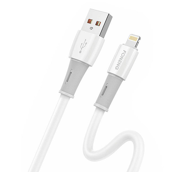 Foneng USB kábel Lightninghez, X86 3A, 1,2 m, fehér (X86 iPhone)