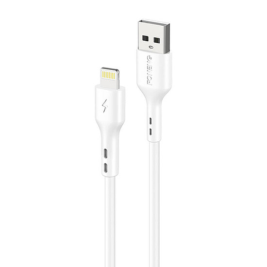 Foneng X36 USB-Lightning kábel, 2,4A, 2m, fehér (X36 iPhone / White)