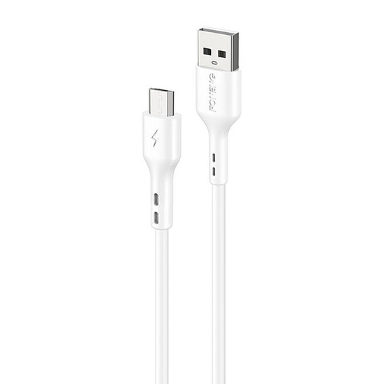 Foneng X36 USB-Micro USB kábel, 2,4A, 1 m fehér (X36 Micro 1m)