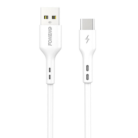 Foneng X36 USB-USB-C kábel, 2,4A, 1 m fehér (X36 Type-C 1m)