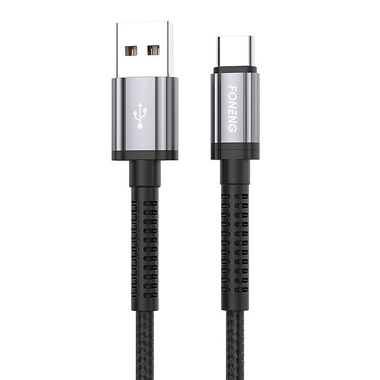 Foneng X83 USB-USB-C kábel, 2.1A, 1m, fekete (X83 Type-C)