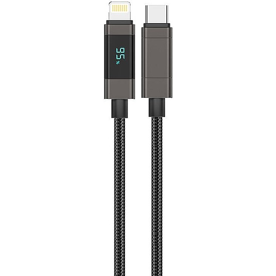 Foneng XS05 PD27W USB-C-Lightning kábel, 1,2 m fekete (XS05 C-iP)