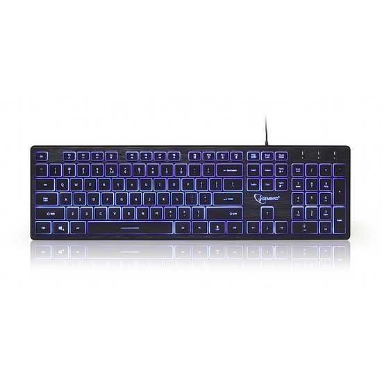 GEMBIRD KBUML301 Gembird 3color backlight multimedia keyboard, black