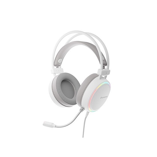 Genesis Neon 613 G2 Gamer Fejhallgató mikrofonnal, RGB megvilágítással USB - fehér