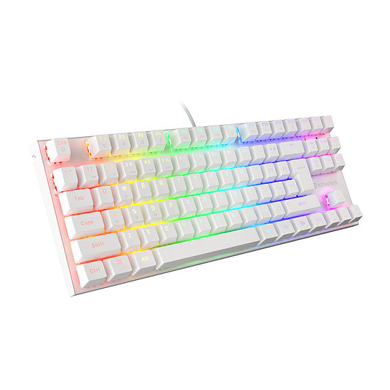 Genesis Thor 303 TKL mechanikus gaming billentyűzet, US, RGB világítással, Brown switch, white hot swap